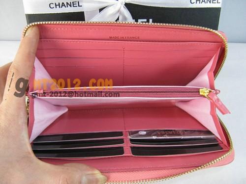 シャネルスーパーコピー CHANELラムスキン 長財布 ピンク A312